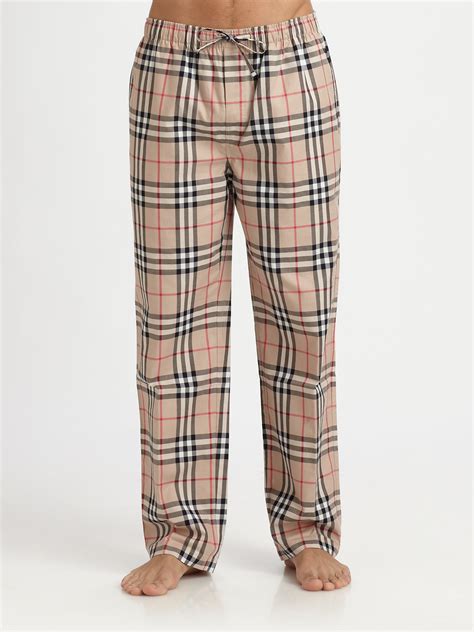 burberry mens pj pants|burberry plaid pants men.